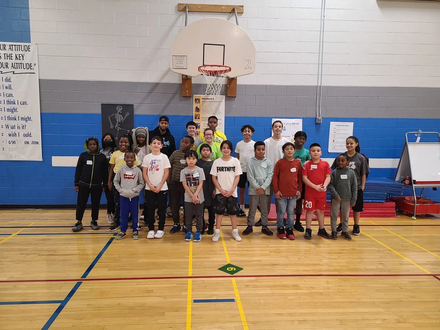 Group of campers and coaches